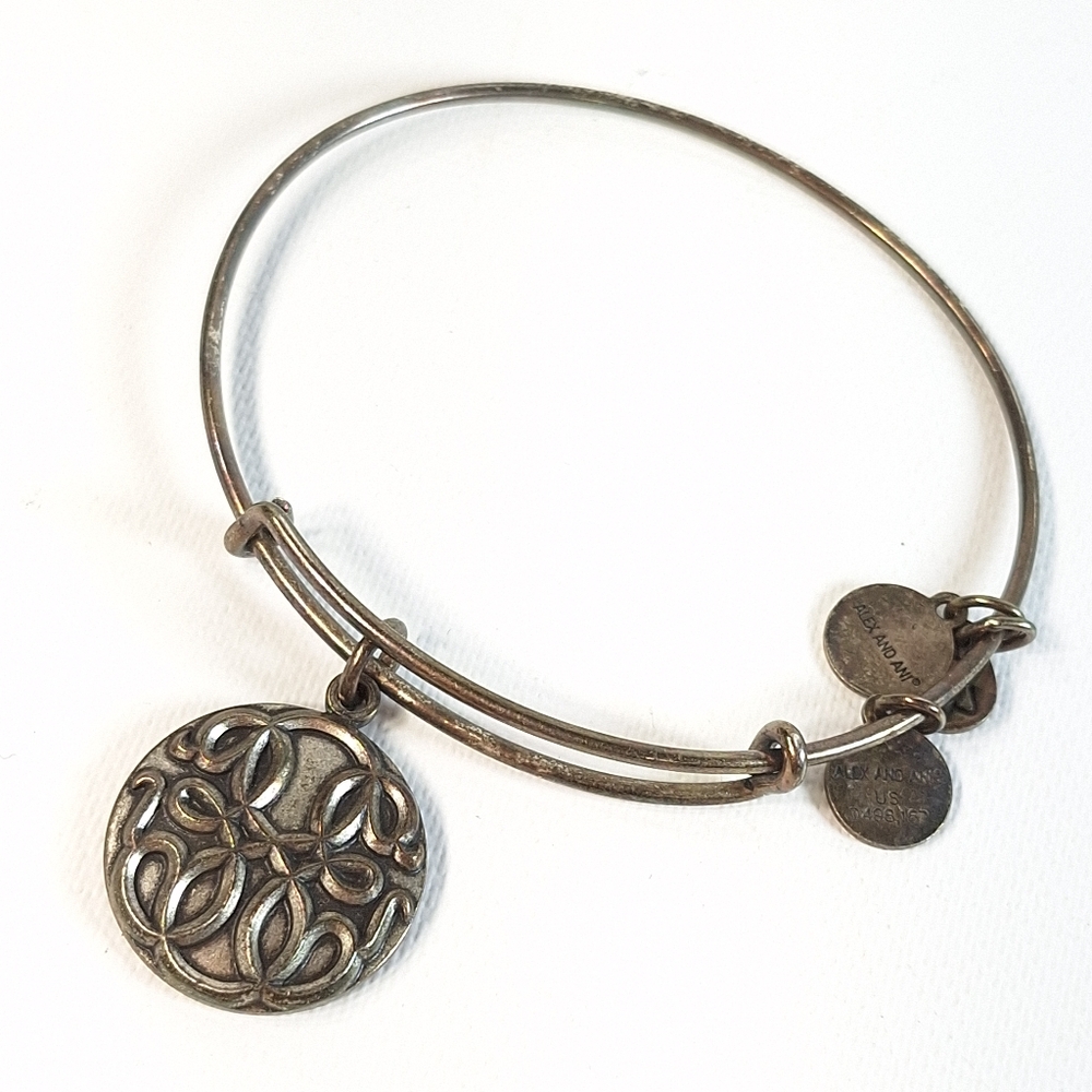 Alex and Ani 2014 +Energy Bangle Bracelet  Adjustable 7.5 Inch